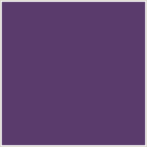 5A3B6C Hex Color Image (VIOLET BLUE, VOODOO)