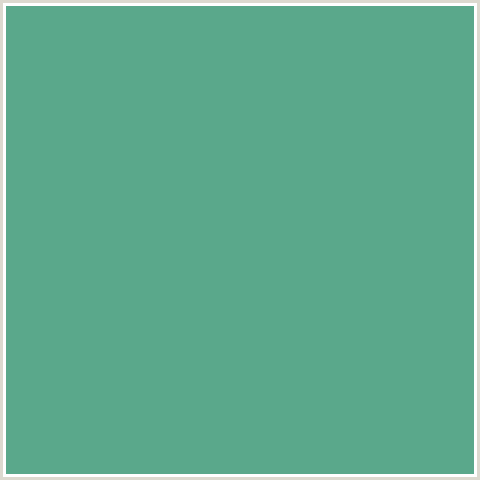5AA88B Hex Color Image (AQUA FOREST, GREEN BLUE)