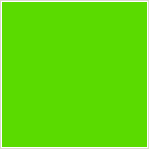 5ADB00 Hex Color Image (BRIGHT GREEN, GREEN)
