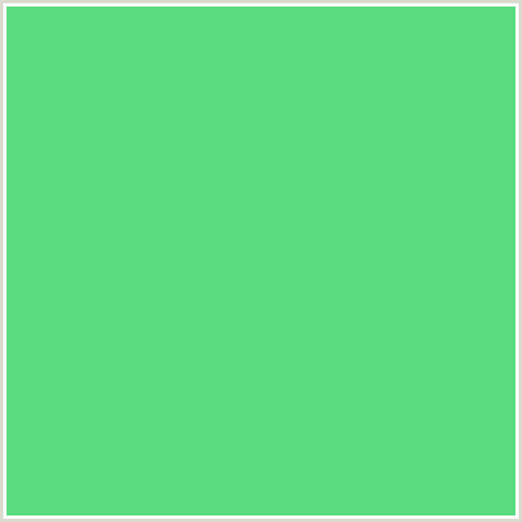 5ADB80 Hex Color Image (GREEN, PASTEL GREEN)