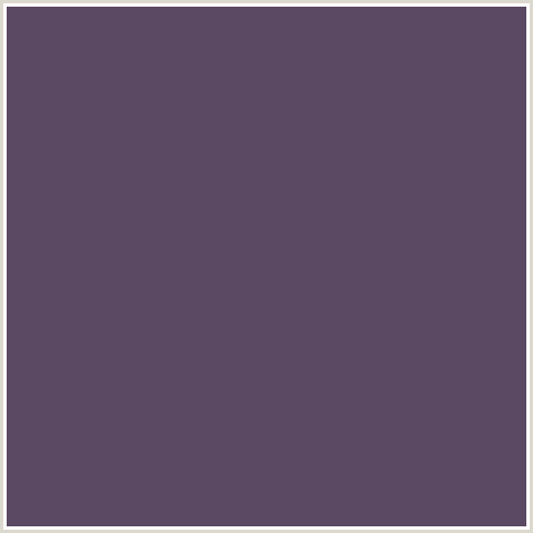 5B4863 Hex Color Image (MULLED WINE, PURPLE, VIOLET)