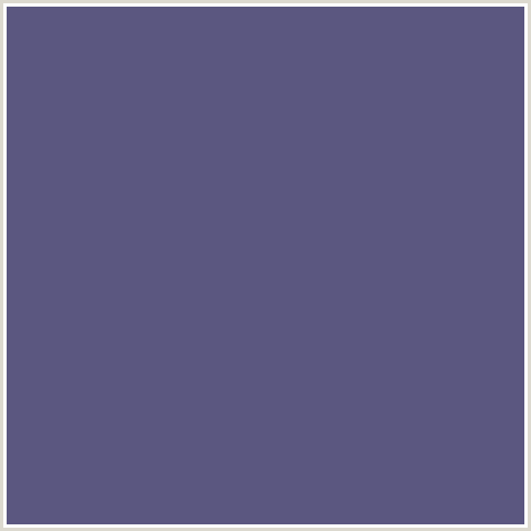 5B5780 Hex Color Image (BLUE, COMET)