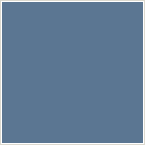 5B7692 Hex Color Image (BLUE, WAIKAWA GRAY)
