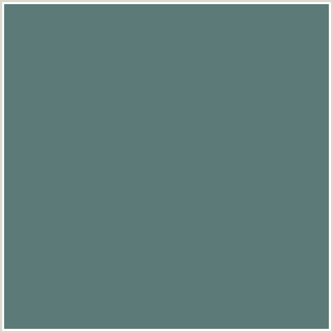 5B7A78 Hex Color Image (AQUA, CUTTY SARK, LIGHT BLUE)