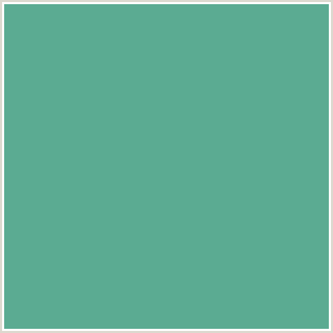 5BAB92 Hex Color Image (BLUE GREEN, SILVER TREE)