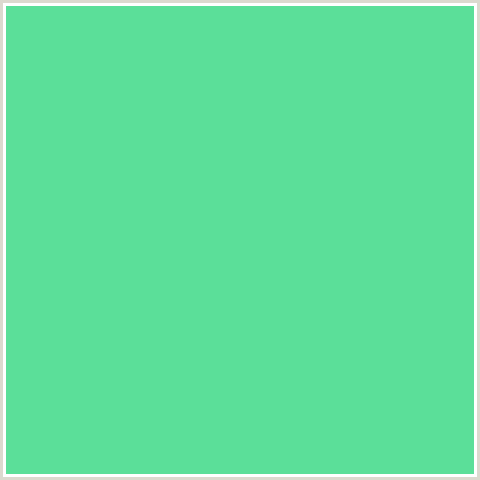 5BDF99 Hex Color Image (GREEN BLUE, PASTEL GREEN)