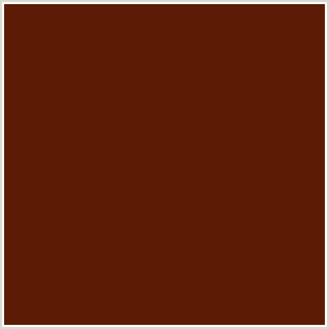 5C1B05 Hex Color Image (BROWN BRAMBLE, RED ORANGE)