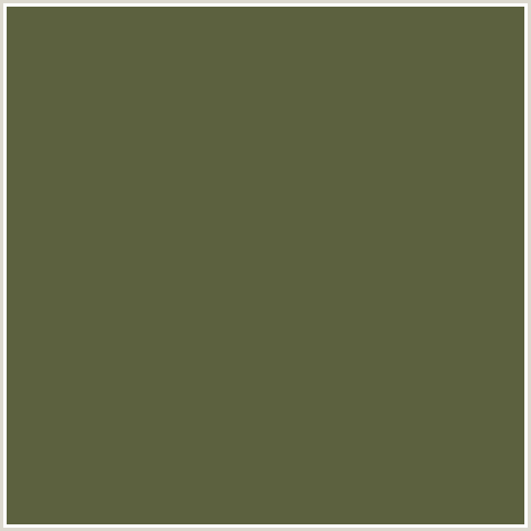 5C613F Hex Color Image (HEMLOCK, YELLOW GREEN)
