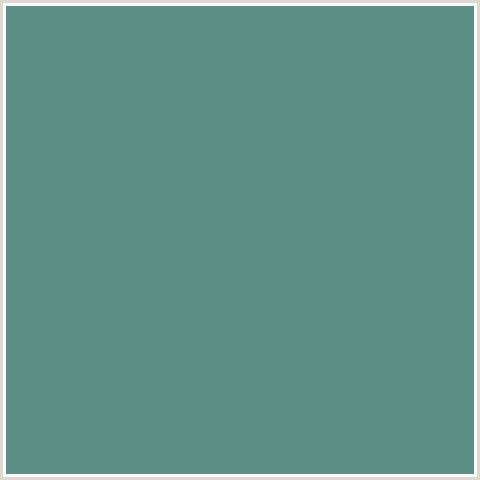 5C9085 Hex Color Image (BLUE GREEN, PATINA)