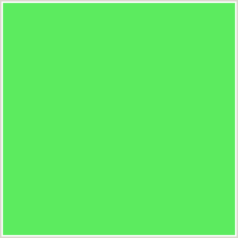 5CEB5F Hex Color Image (GREEN, PASTEL GREEN)