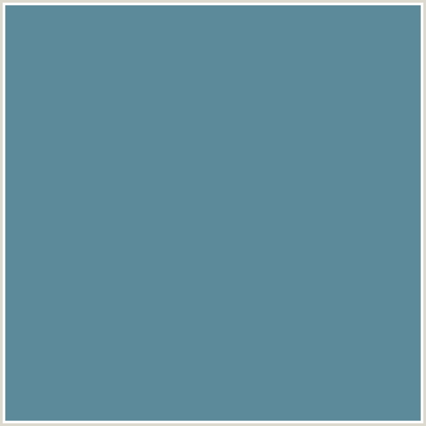 5D8A9A Hex Color Image (HORIZON, LIGHT BLUE)