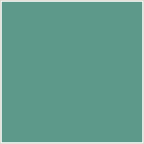 5D998A Hex Color Image (BLUE GREEN, PATINA)