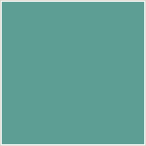 5D9E94 Hex Color Image (BLUE GREEN, BREAKER BAY)