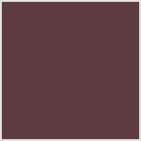 5E3B41 Hex Color Image (CONGO BROWN, RED)