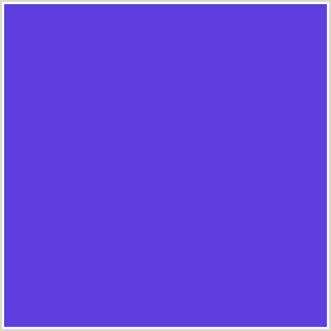 5E3EDE Hex Color Image (BLUE VIOLET, PURPLE HEART)