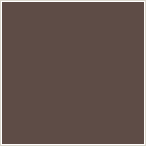 5E4C46 Hex Color Image (KABUL, RED ORANGE)