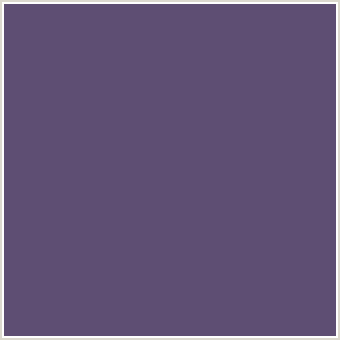 5E4E73 Hex Color Image (BLUE VIOLET, MULLED WINE)