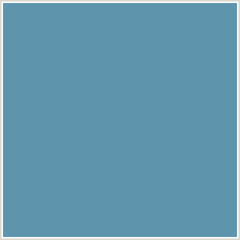 5E95AC Hex Color Image (HIPPIE BLUE, LIGHT BLUE)