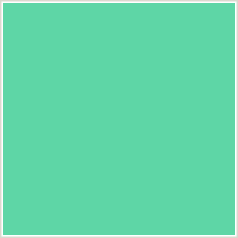 5ED6A6 Hex Color Image (DOWNY, GREEN BLUE)