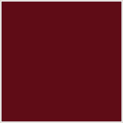 5F0C16 Hex Color Image (MAROON OAK, RED)