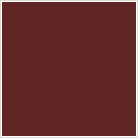 5F2525 Hex Color Image (IRISH COFFEE, RED)