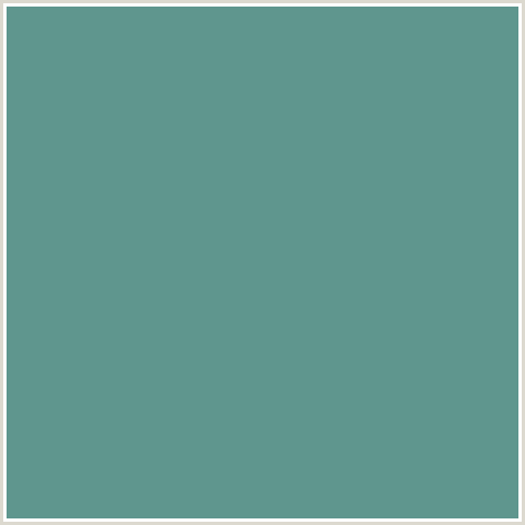 5F968E Hex Color Image (BLUE GREEN, PATINA)