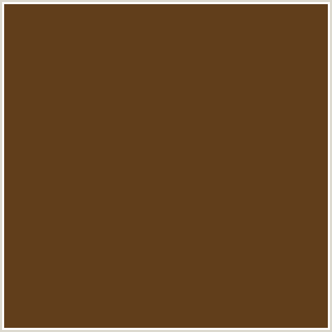 613E1B Hex Color Image (BROWN, ORANGE, WEST COAST)