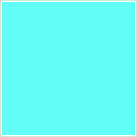 61FFF7 Hex Color Image (AQUA, AQUAMARINE, LIGHT BLUE)