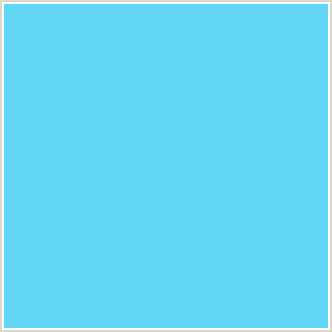 62D7F5 Hex Color Image (LIGHT BLUE, MALIBU)