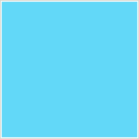 62D8F8 Hex Color Image (LIGHT BLUE, MALIBU)