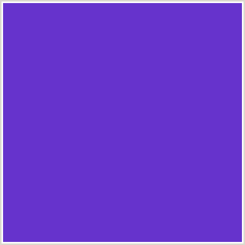 6633CC Hex Color Image (BLUE VIOLET, PURPLE HEART)