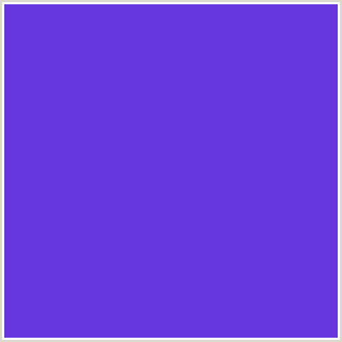 6637DF Hex Color Image (BLUE VIOLET, PURPLE HEART)