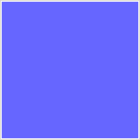 6666FF Hex Color Image (BLUE, CORNFLOWER BLUE)