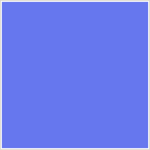 6677EE Hex Color Image (BLUE, CORNFLOWER BLUE)