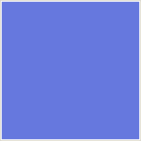 6678DE Hex Color Image (BLUE, HAVELOCK BLUE)