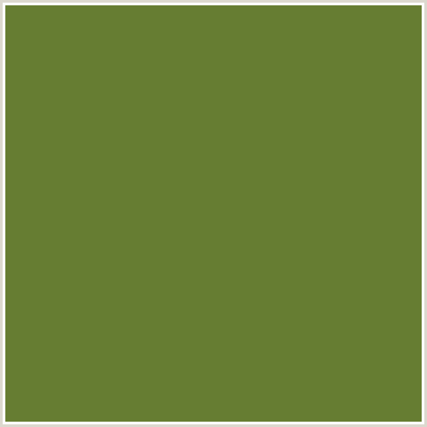667D32 Hex Color Image (GREEN YELLOW, PESTO)