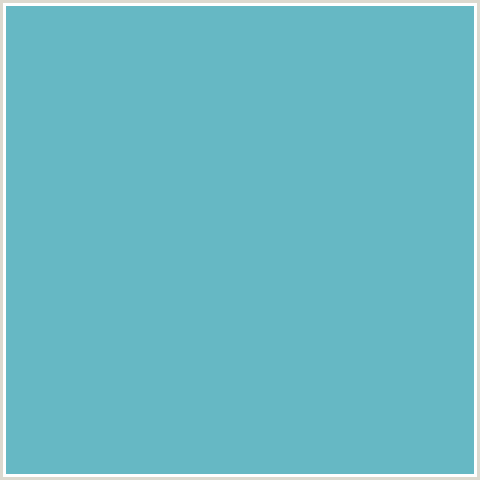 66B8C4 Hex Color Image (FOUNTAIN BLUE, LIGHT BLUE, TEAL)