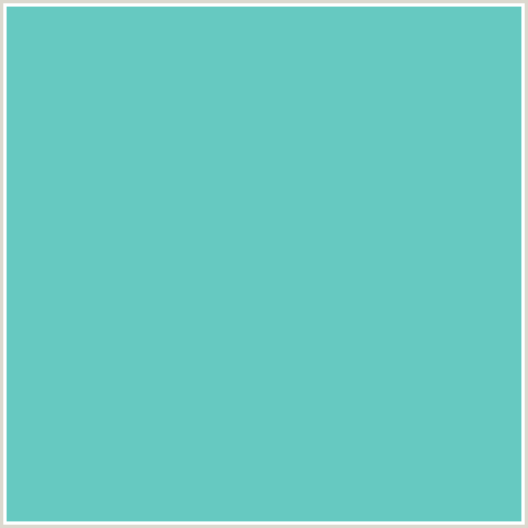 66C9C1 Hex Color Image (AQUA, DOWNY, LIGHT BLUE, TEAL)