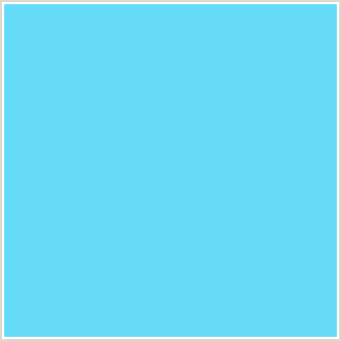 66DAF9 Hex Color Image (LIGHT BLUE, MALIBU)