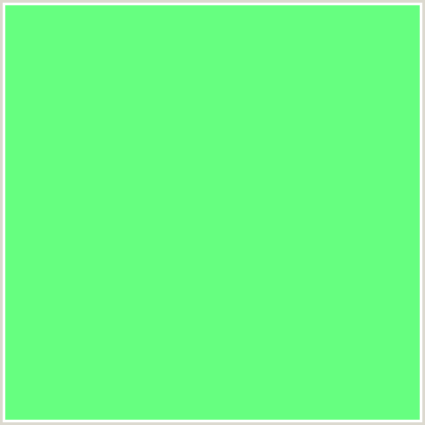66FF80 Hex Color Image (GREEN)