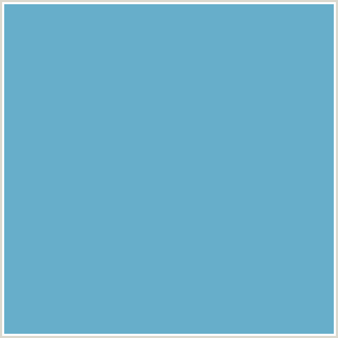 67AECA Hex Color Image (FOUNTAIN BLUE, LIGHT BLUE, TEAL)