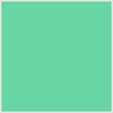 68D4A3 Hex Color Image (DOWNY, GREEN BLUE)