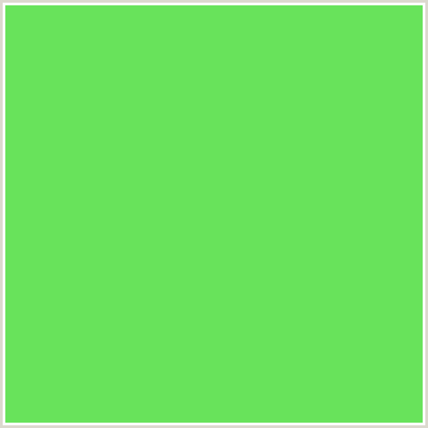 68E35B Hex Color Image (GREEN, PASTEL GREEN)