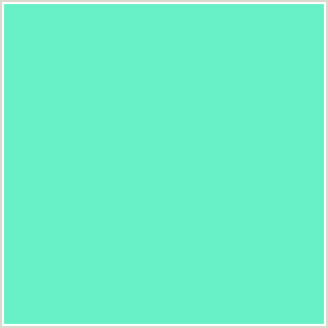 68F0C6 Hex Color Image (BLUE GREEN, SPRAY)