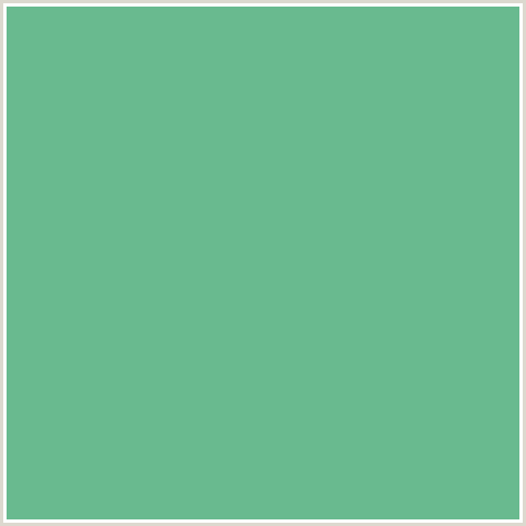 69BA8F Hex Color Image (GREEN BLUE, SILVER TREE)
