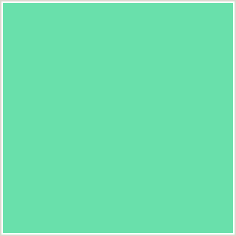 69E0AB Hex Color Image (BERMUDA, GREEN BLUE)