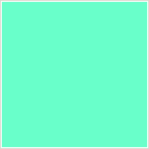 69FFCA Hex Color Image (AQUAMARINE, GREEN BLUE)