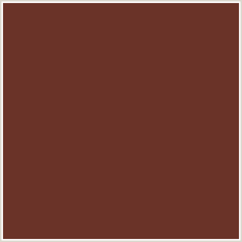 6A3328 Hex Color Image (IRISH COFFEE, RED ORANGE)