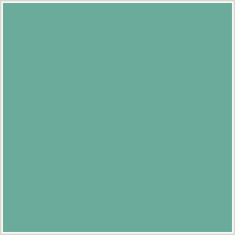6AAB9C Hex Color Image (BLUE GREEN, BREAKER BAY)