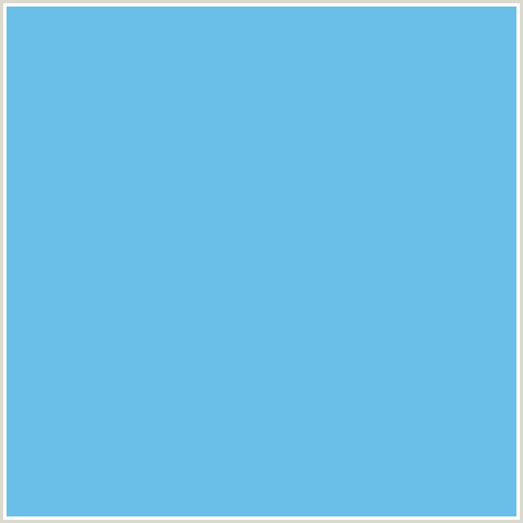 6ABFE8 Hex Color Image (BLUE, SKY BLUE)